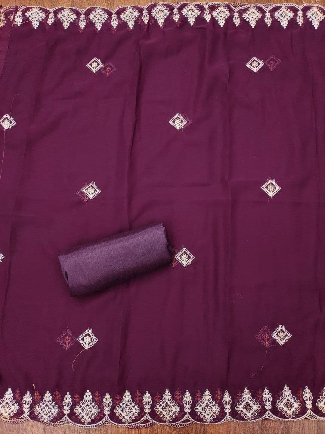 Dhaaga Ghar Embroidered Unstitched Dress Material - view 1