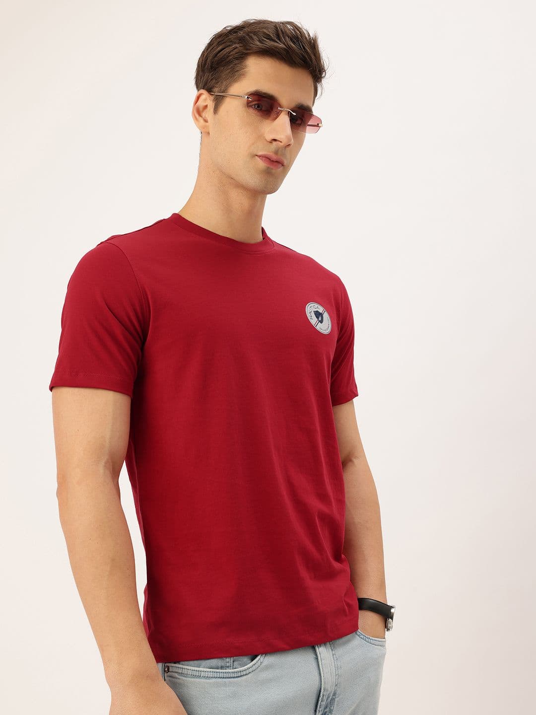 Nautica Brand Logo Printed Pure Cotton T-shirt - view 1