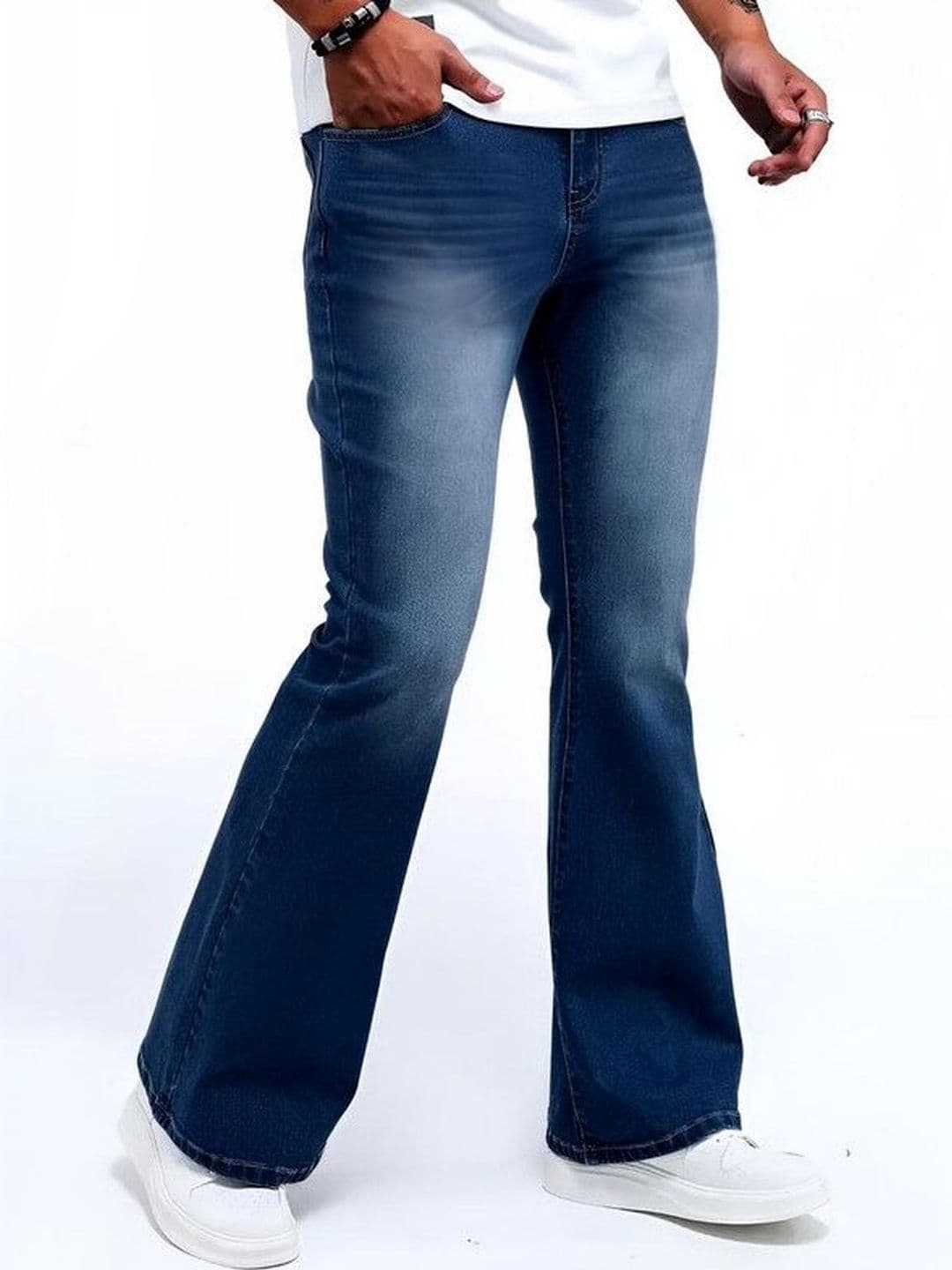 Ben Martin Men Jean Bootcut High-Rise Light Fade Stretchable Jeans - view 1