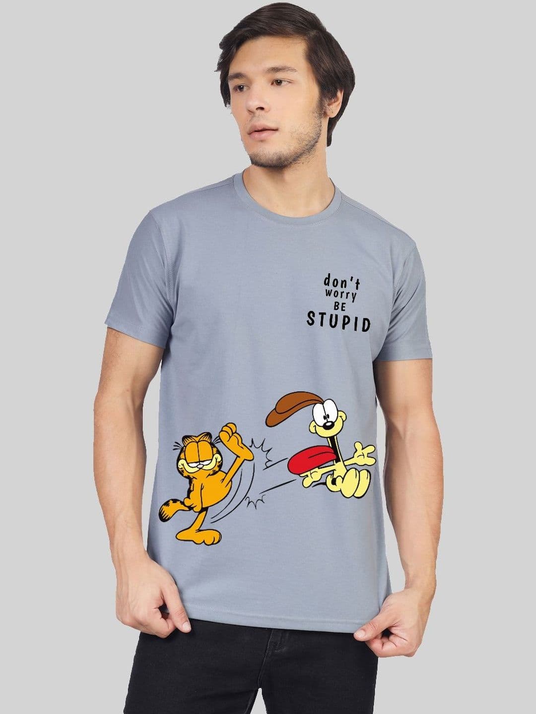 Greylongg Men Garfield Printed T-shirt - view 1
