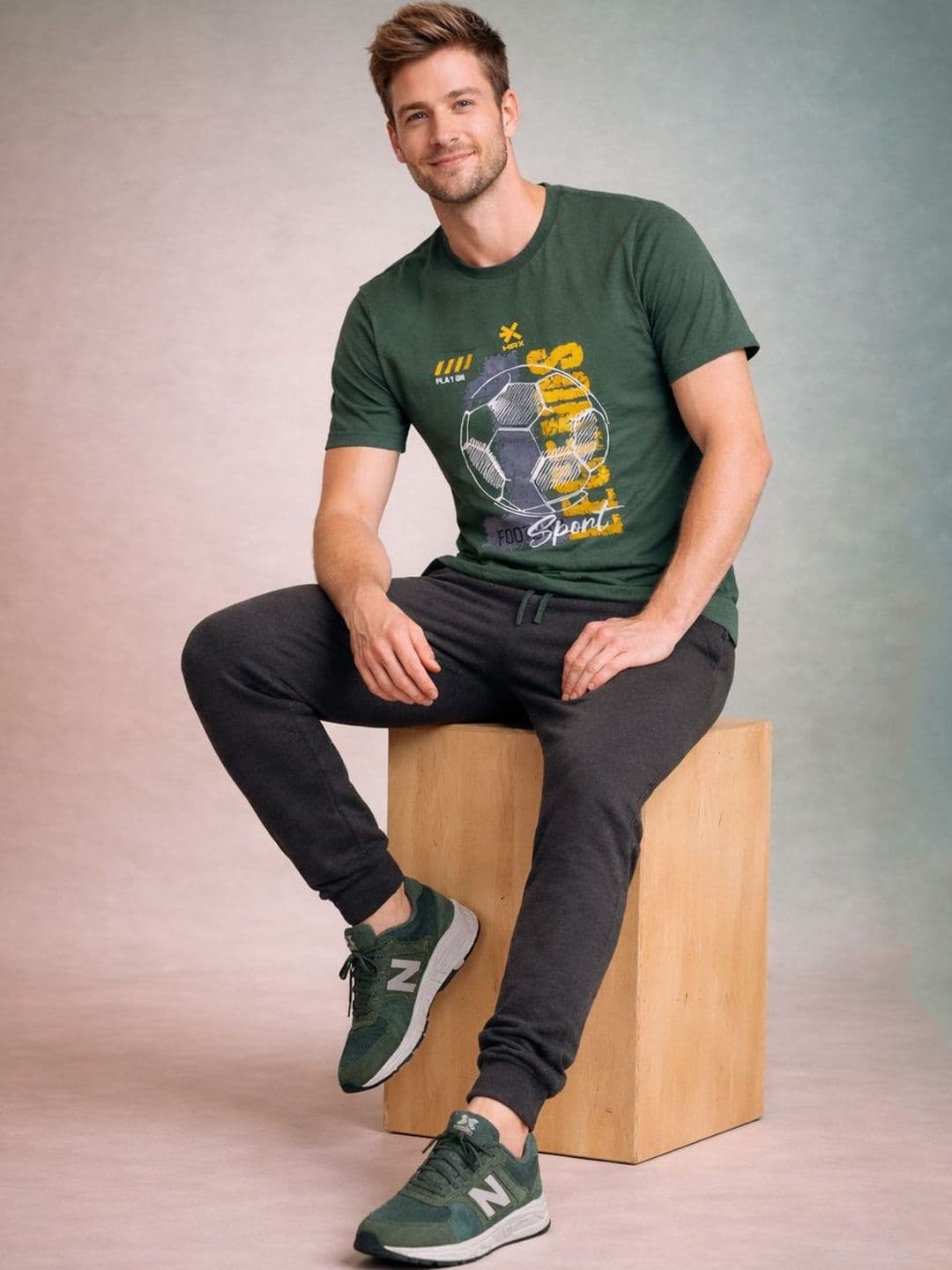 HRX by Hrithik Roshan Men Sports Printed T-shirt - view 1