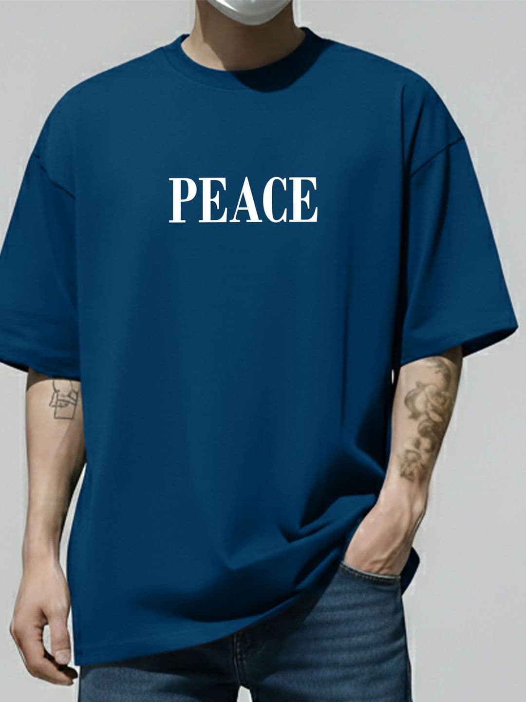 AUSK Men Printed Drop-Shoulder Sleeves T-shirt - view 1
