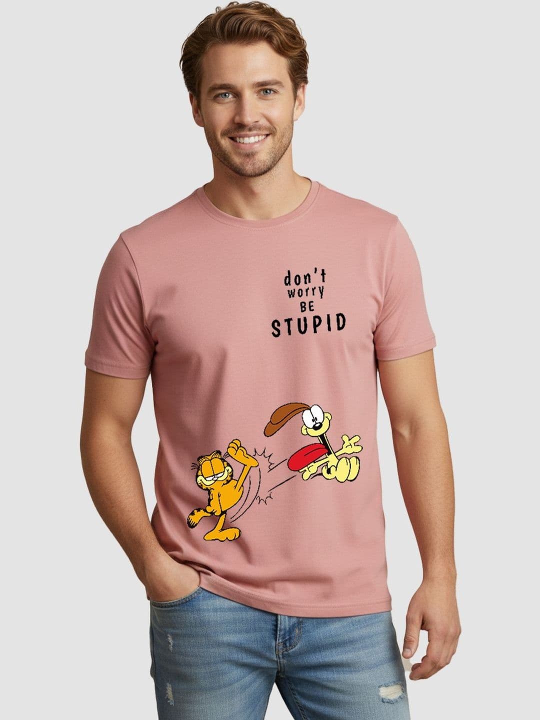 Greylongg Men Garfield Printed T-shirt - view 1