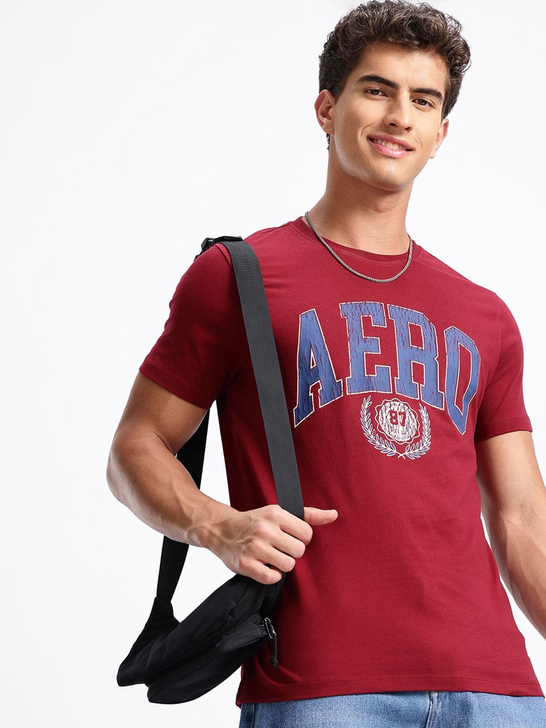 Aeropostale Brand Logo Printed Pure Cotton T-shirt - view 1