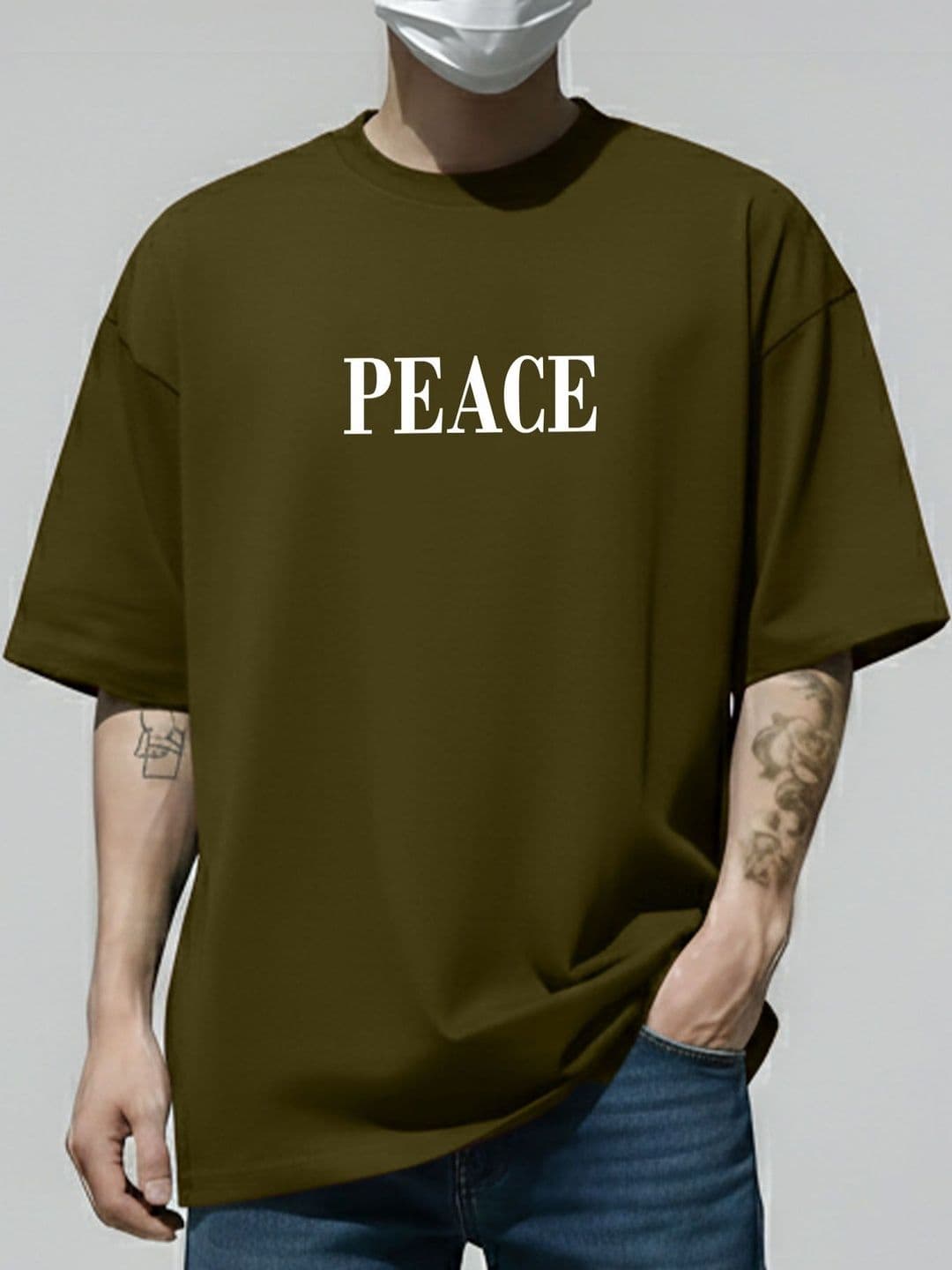AUSK Men Printed Drop-Shoulder Sleeves T-shirt - view 1