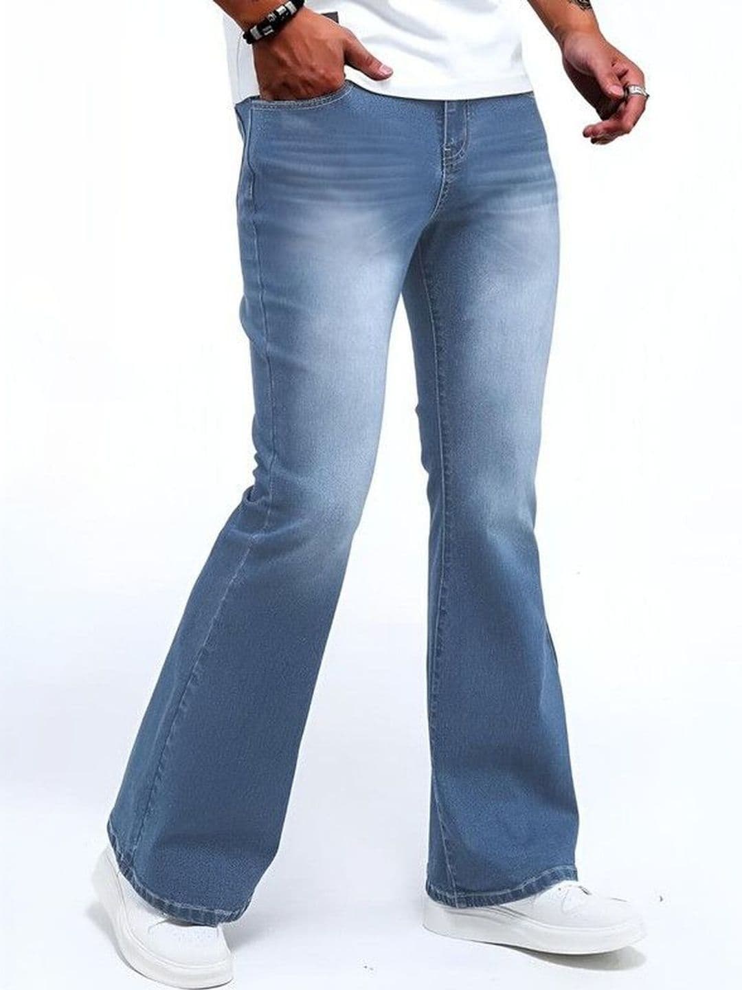 Ben Martin Men Jean Bootcut High-Rise Light Fade Stretchable Jeans - view 1