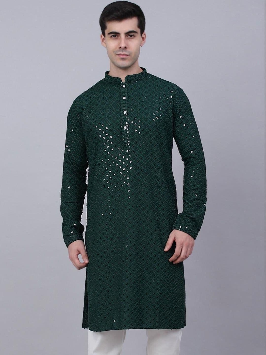 HERE&NOW Men Embroidered Handloom Kurta - view 1