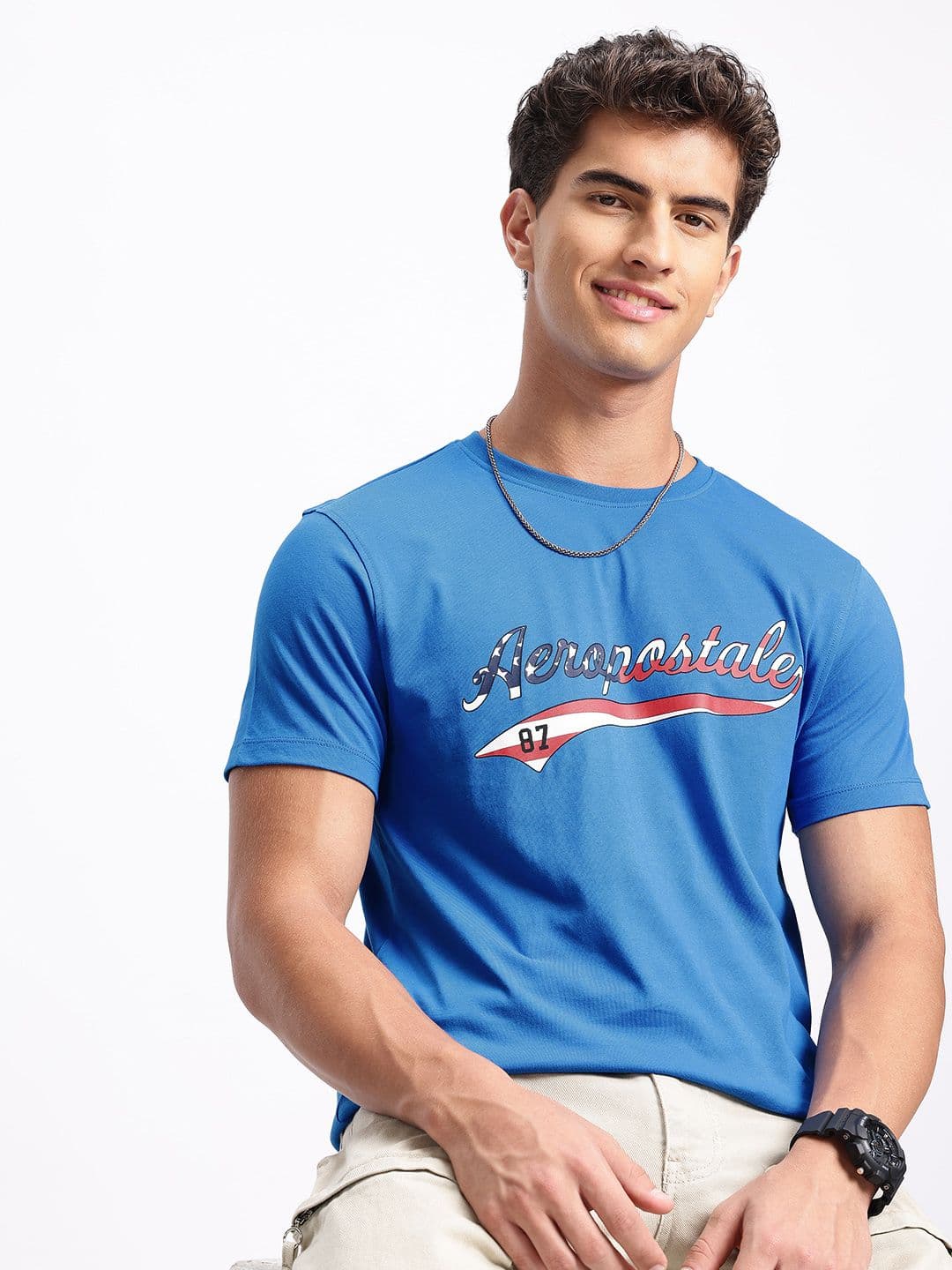 Aeropostale Brand Logo Printed Pure Cotton T-shirt - view 1