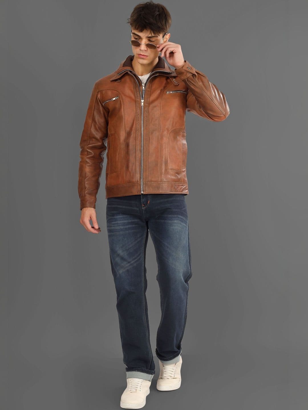 Charmshilp Men Leather Leather Jacket - view 1