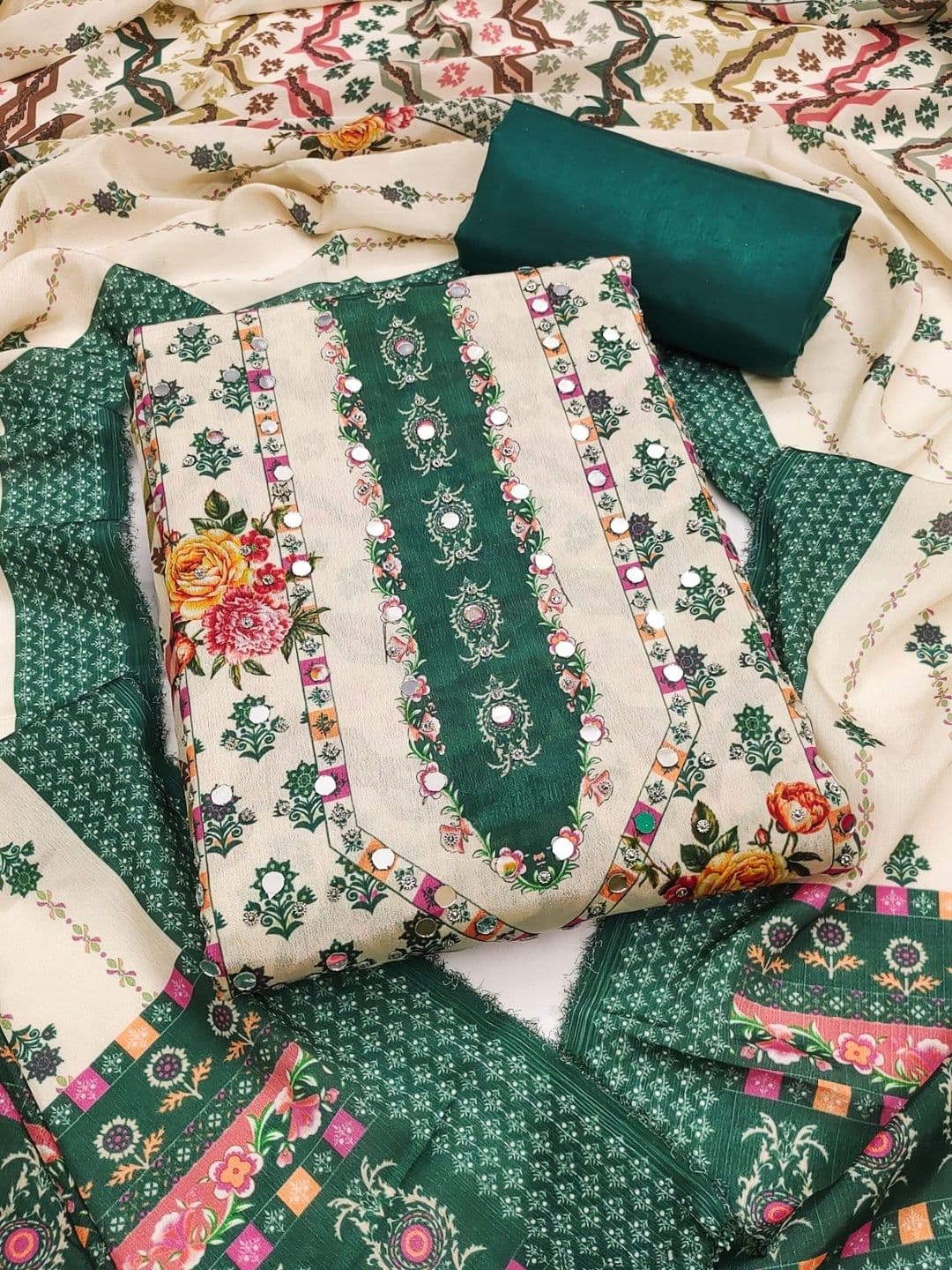 Dhaaga Ghar Printed Unstitched Dress Material - view 1