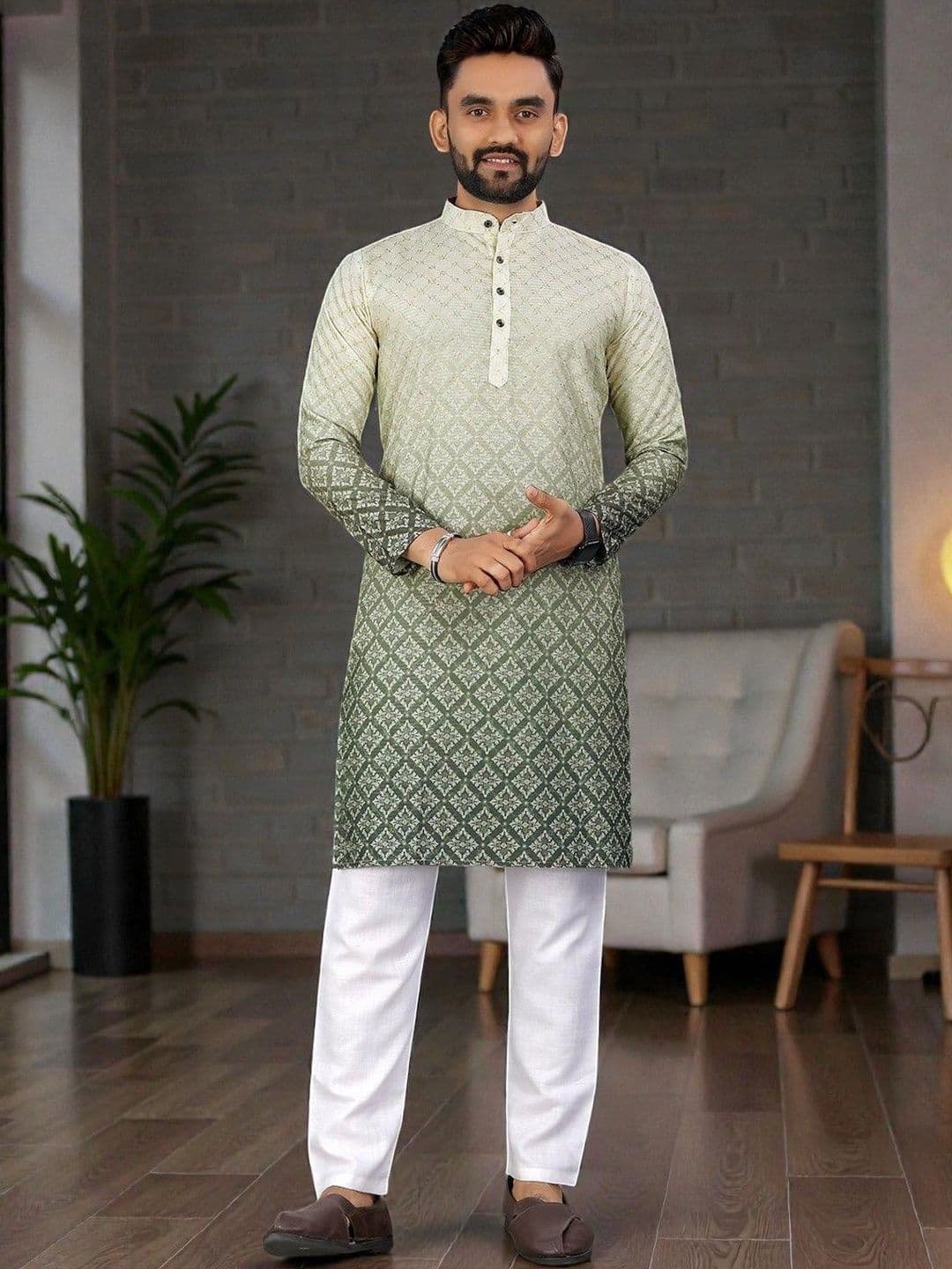 MAITHILI CREATION Men Embroidered Kurta - view 1