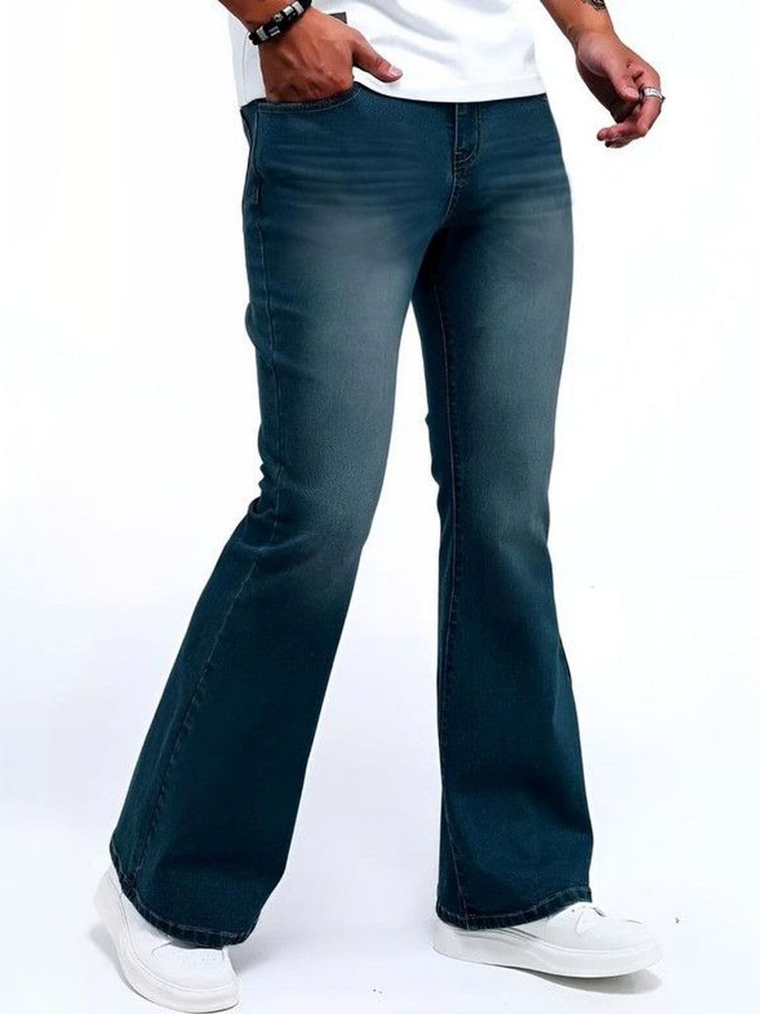 Ben Martin Men Jean Bootcut High-Rise Light Fade Stretchable Jeans - view 1