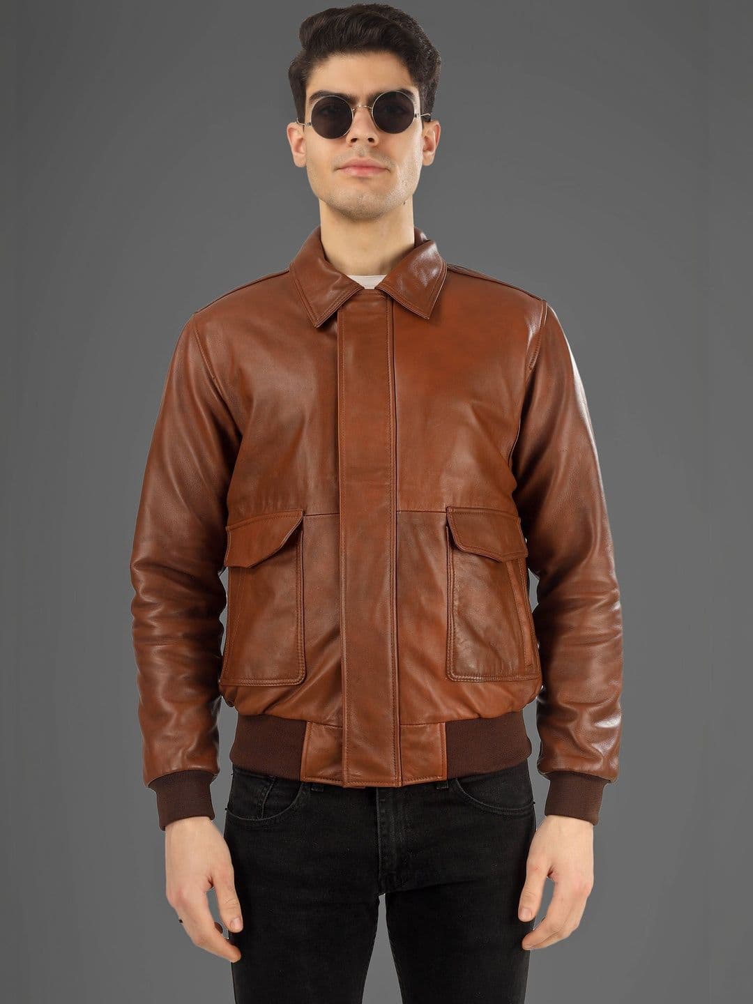 Charmshilp Men Leather Leather Jacket - view 1