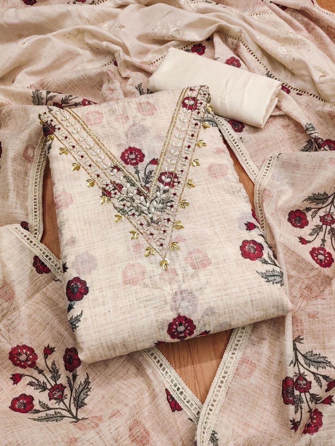 Dhaaga Ghar Printed Unstitched Dress Material - view 1