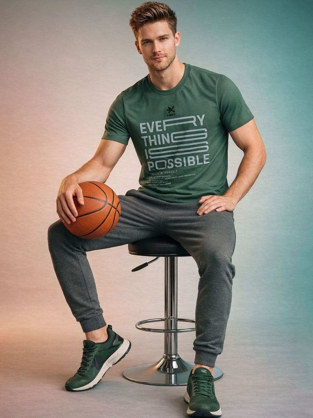 HRX by Hrithik Roshan Men Typography Printed T-shirt - view 1