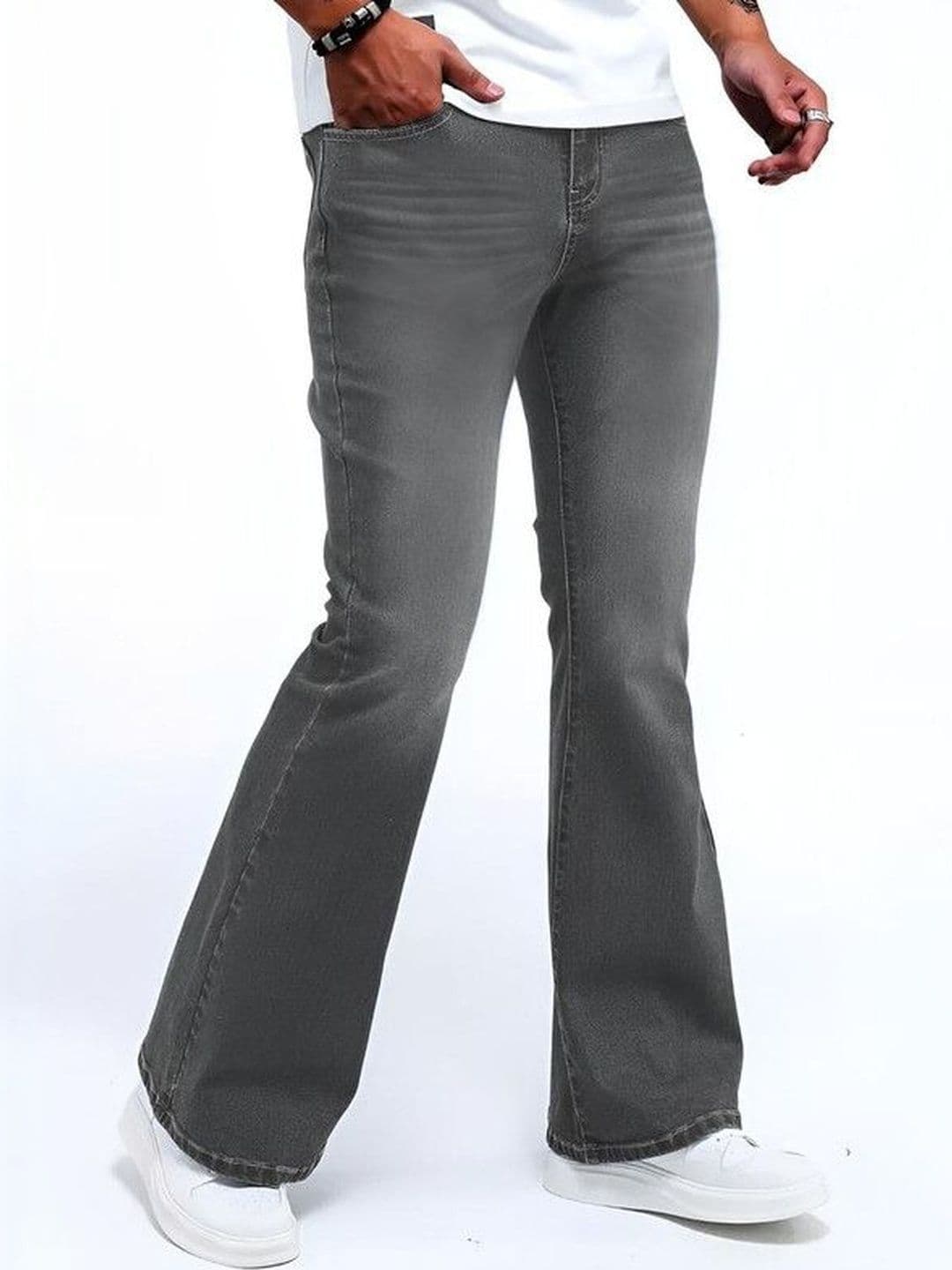 Ben Martin Men Jean Bootcut High-Rise Light Fade Stretchable Jeans - view 1