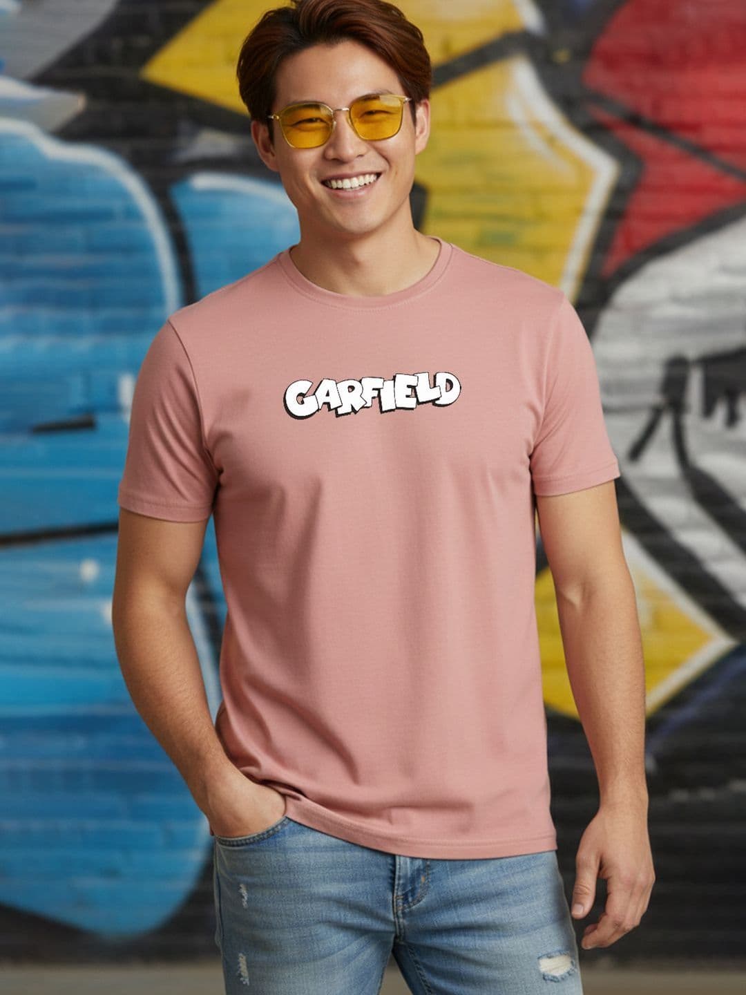 Greylongg Men Garfield Printed T-shirt - view 1
