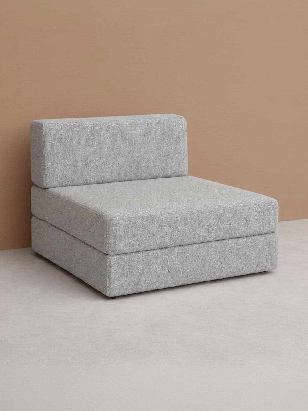 Pum Pum Grey Convertible Foldable 2-Seater Sofa Cum Bed - view 1
