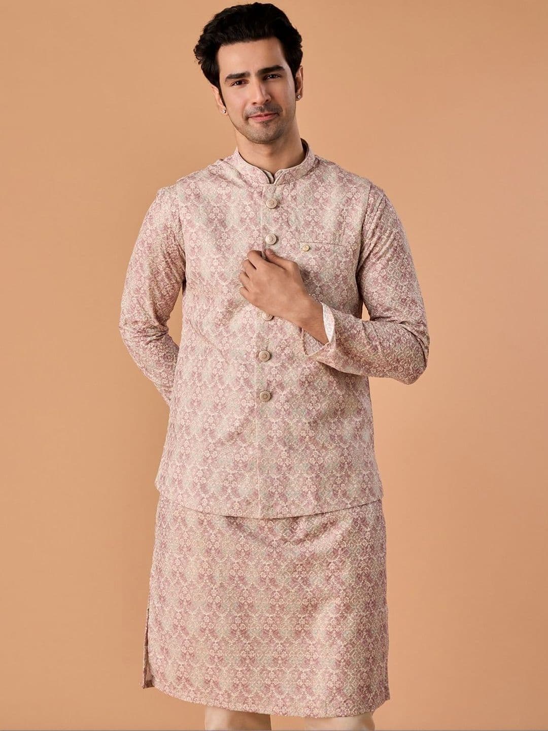 Manyavar Printed Nehru Jackets - view 1