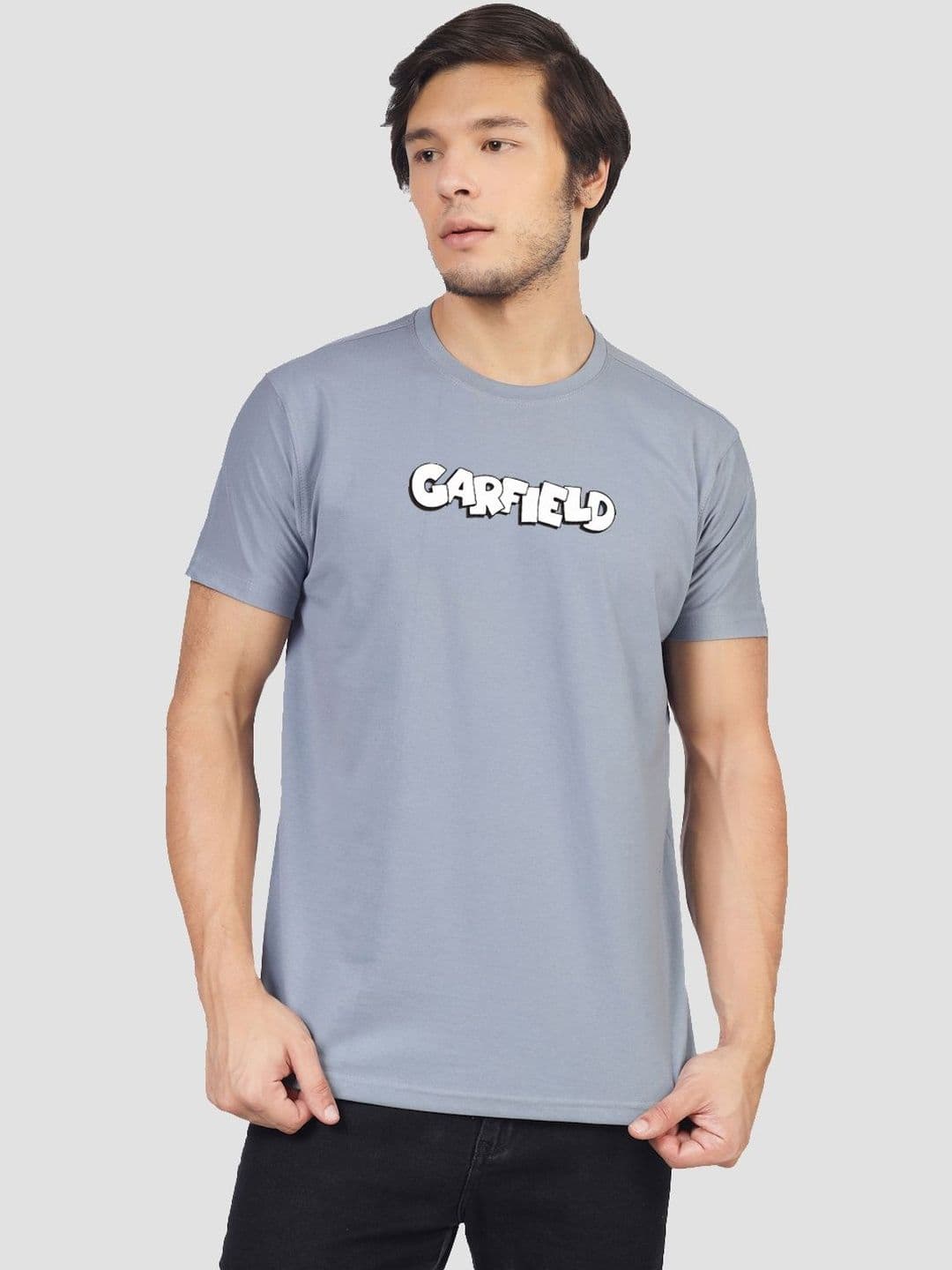 Greylongg Men Brand Logo Garfield Printed T-shirt - view 1