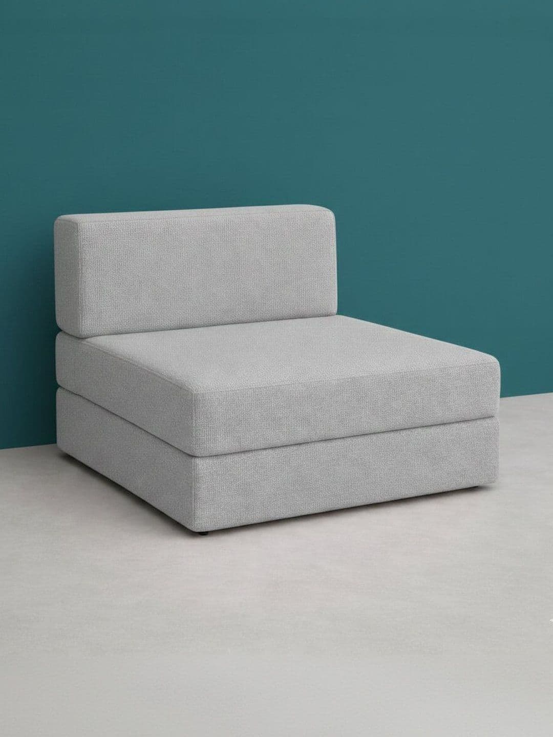 Pum Pum Grey Convertible Foldable 2-Seater Sofa Cum Bed - view 1