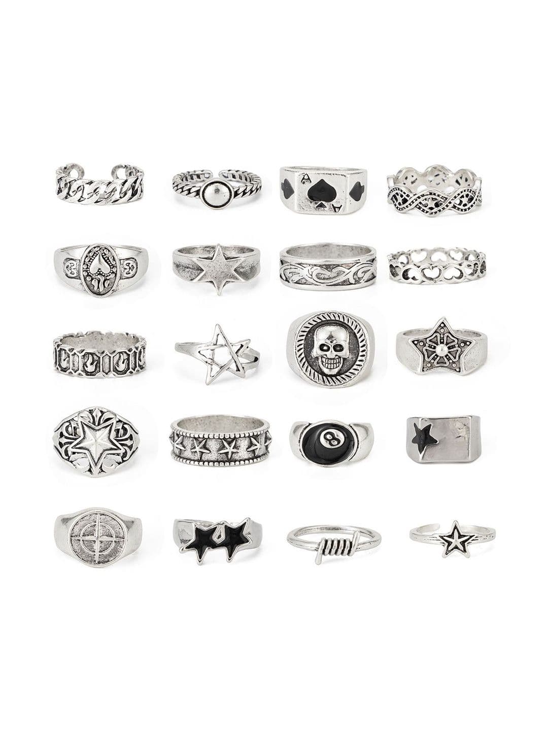 StyleCast x Revolte Set of 20 Silver-Plated Finger Ring - view 1