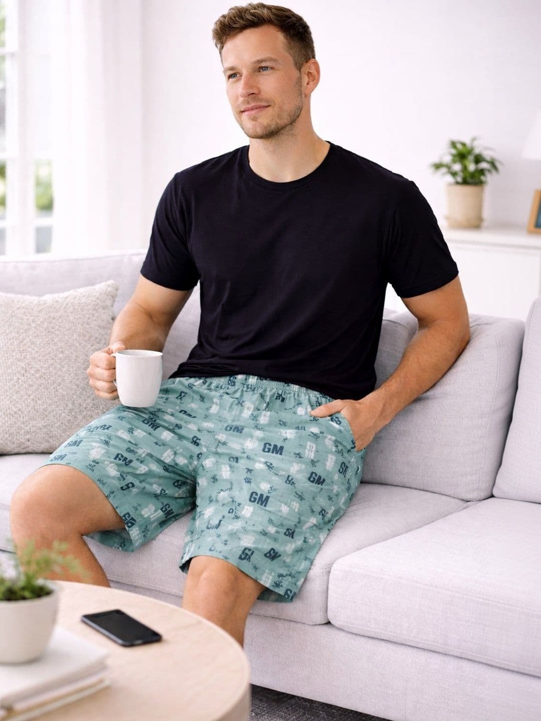 Mast & Harbour Printed Pure Cotton Mid-Rise Boxers - view 1