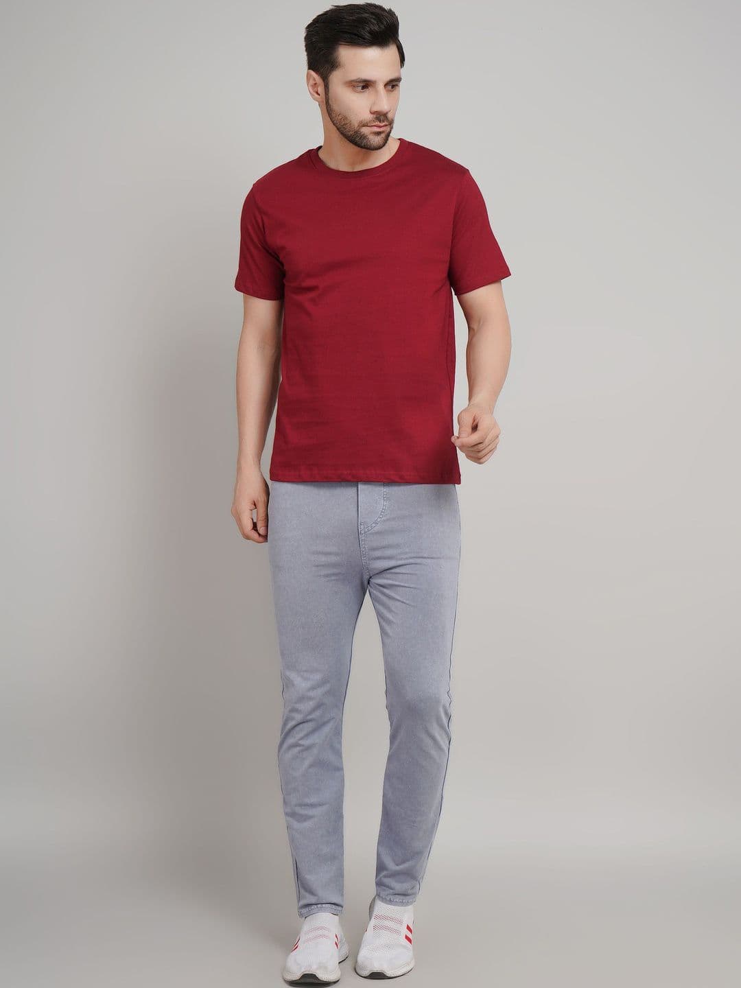 APKR Men Pure Cotton Slim Fit T-shirt - view 1