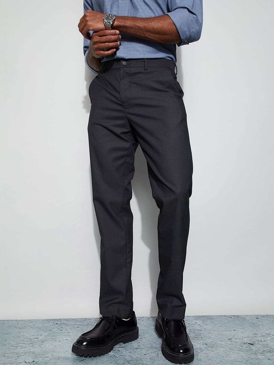 CODE by Lifestyle Men Tapered Fit Easy Wash Trousers - view 1