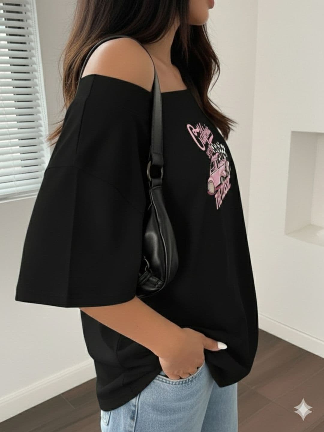 ELBATROSS Women Printed Drop-Shoulder Sleeves 1 T-shirt - view 1
