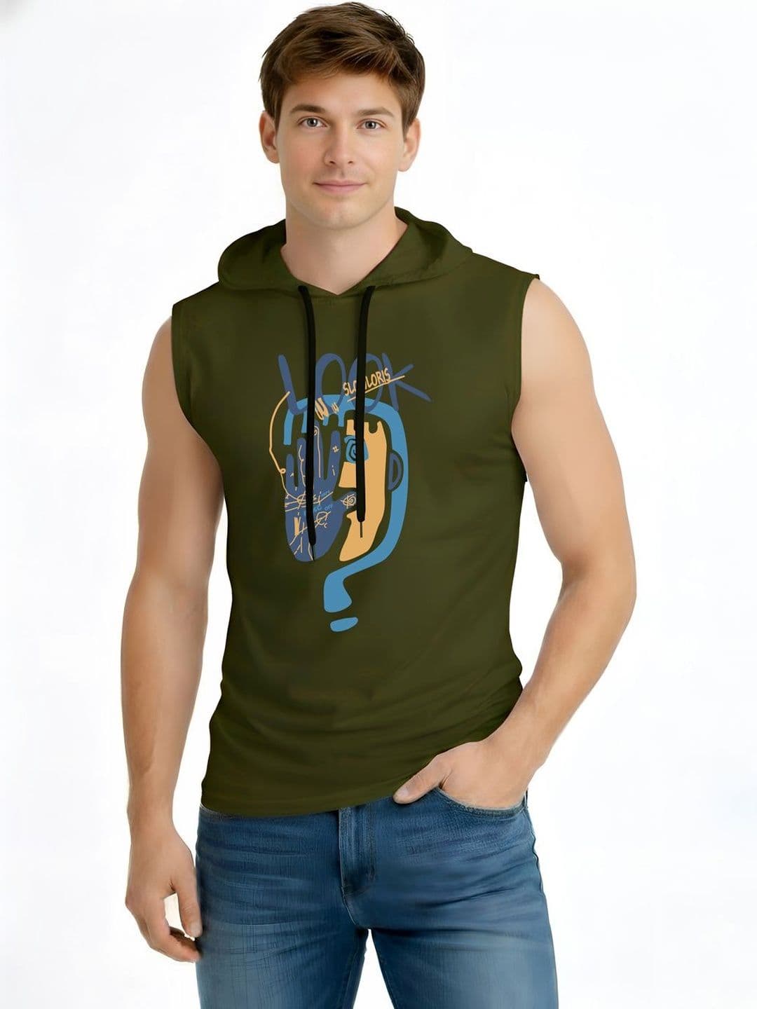TEEFOX Men Printed Hooded T-shirt - view 1