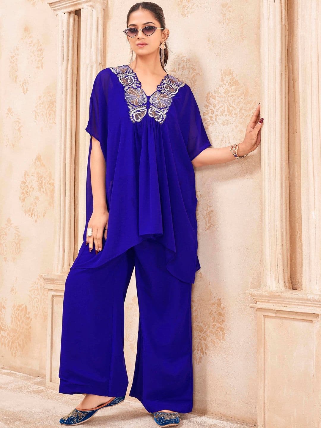 Tikhi Imli Embellished Tunic with Palazzos - view 1