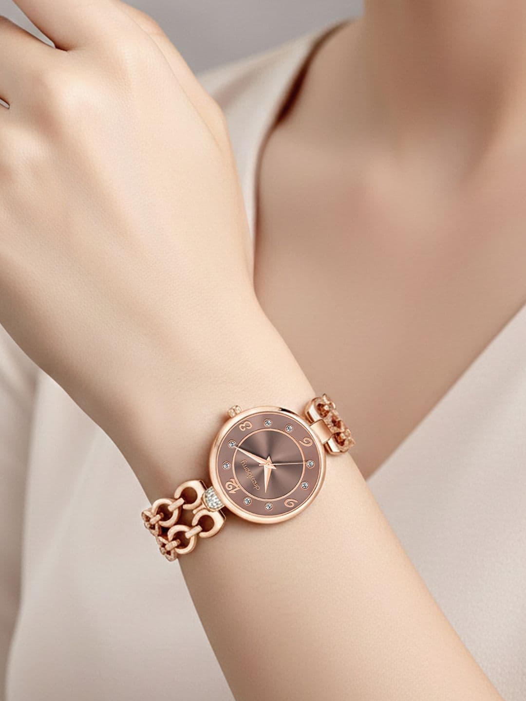 DressBerry Women Dial & Bracelet Style Straps Analogue Watch DB-048-BROWN - view 1
