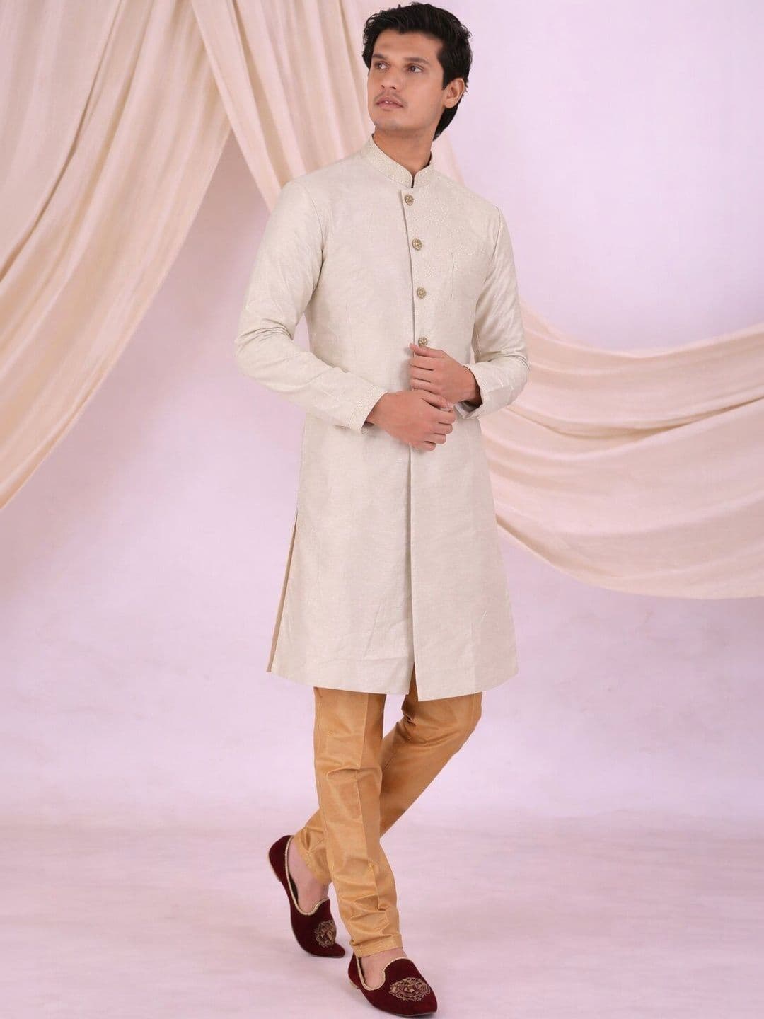 Desibutik Mandarin Collar Sherwani - view 1
