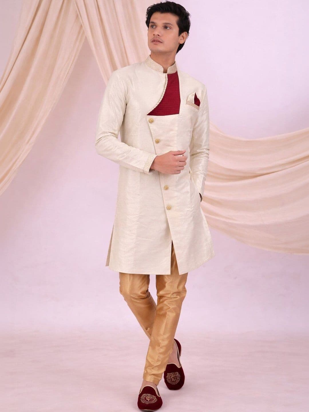 Desibutik Mandarin Collar Sherwani - view 1