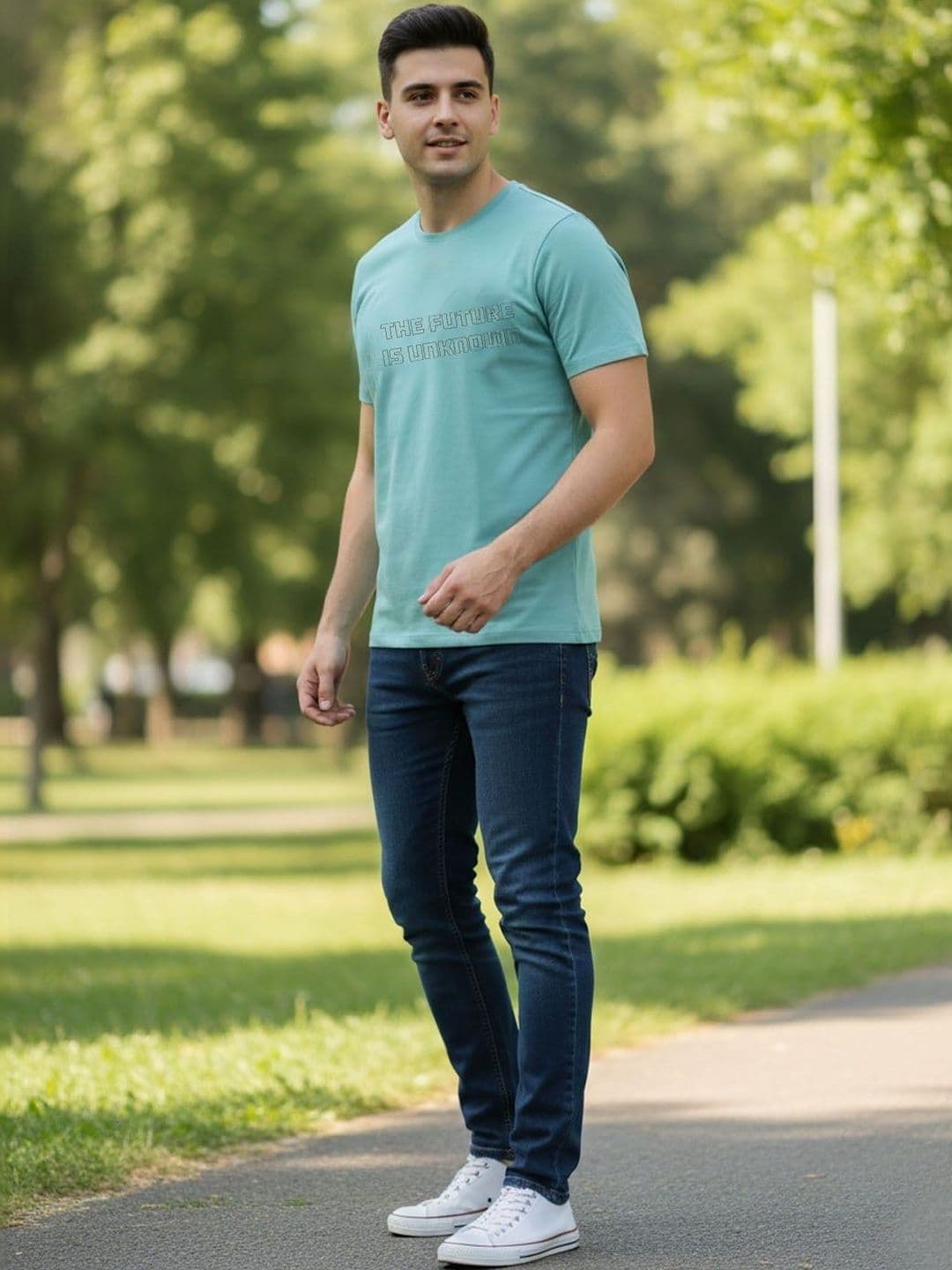 The Roadster Lifestyle Co Printed Round Neck Tshirt - view 1