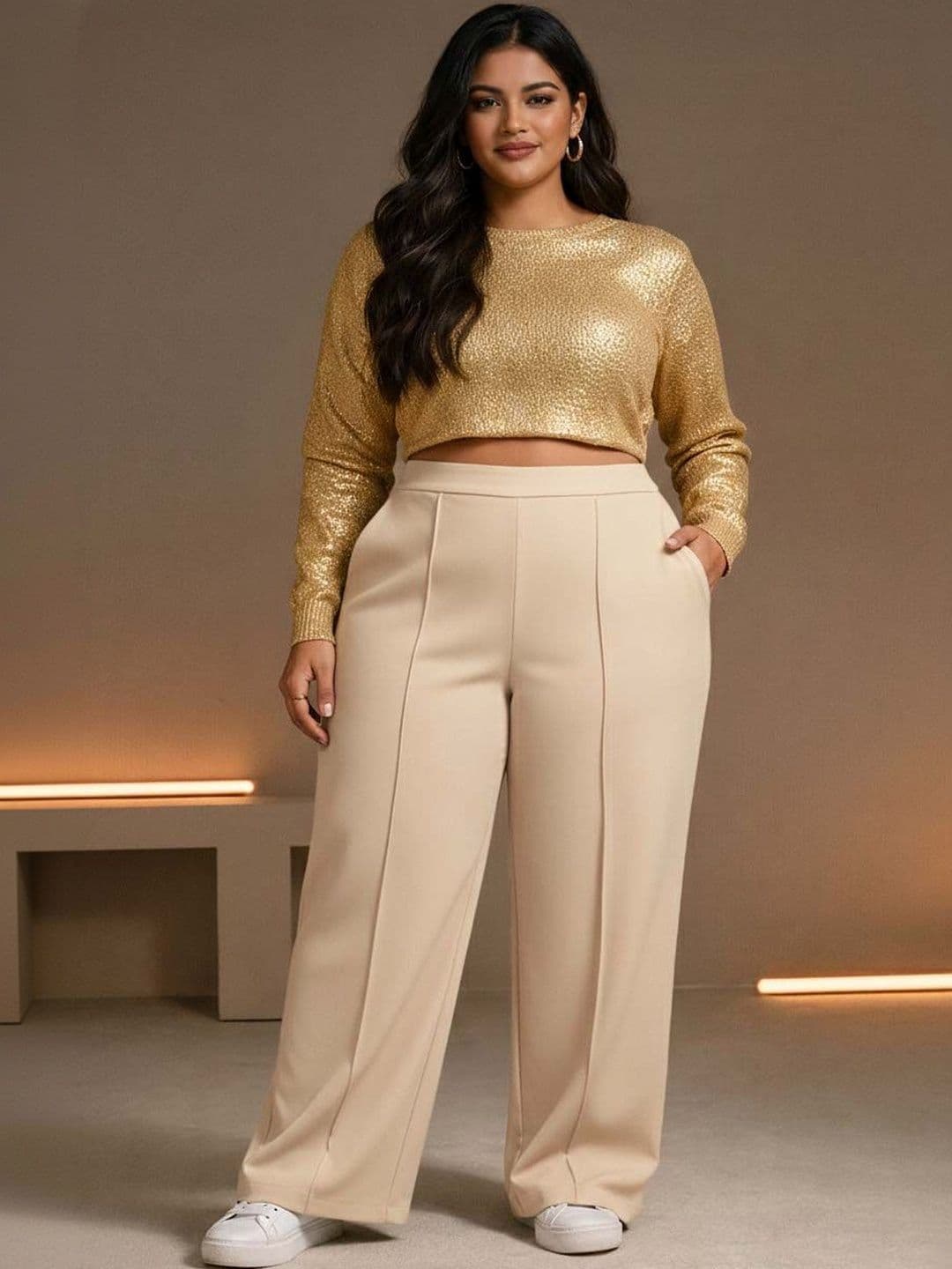 Stylecast X Kotty Women High Waist Wide Leg Pants - view 1