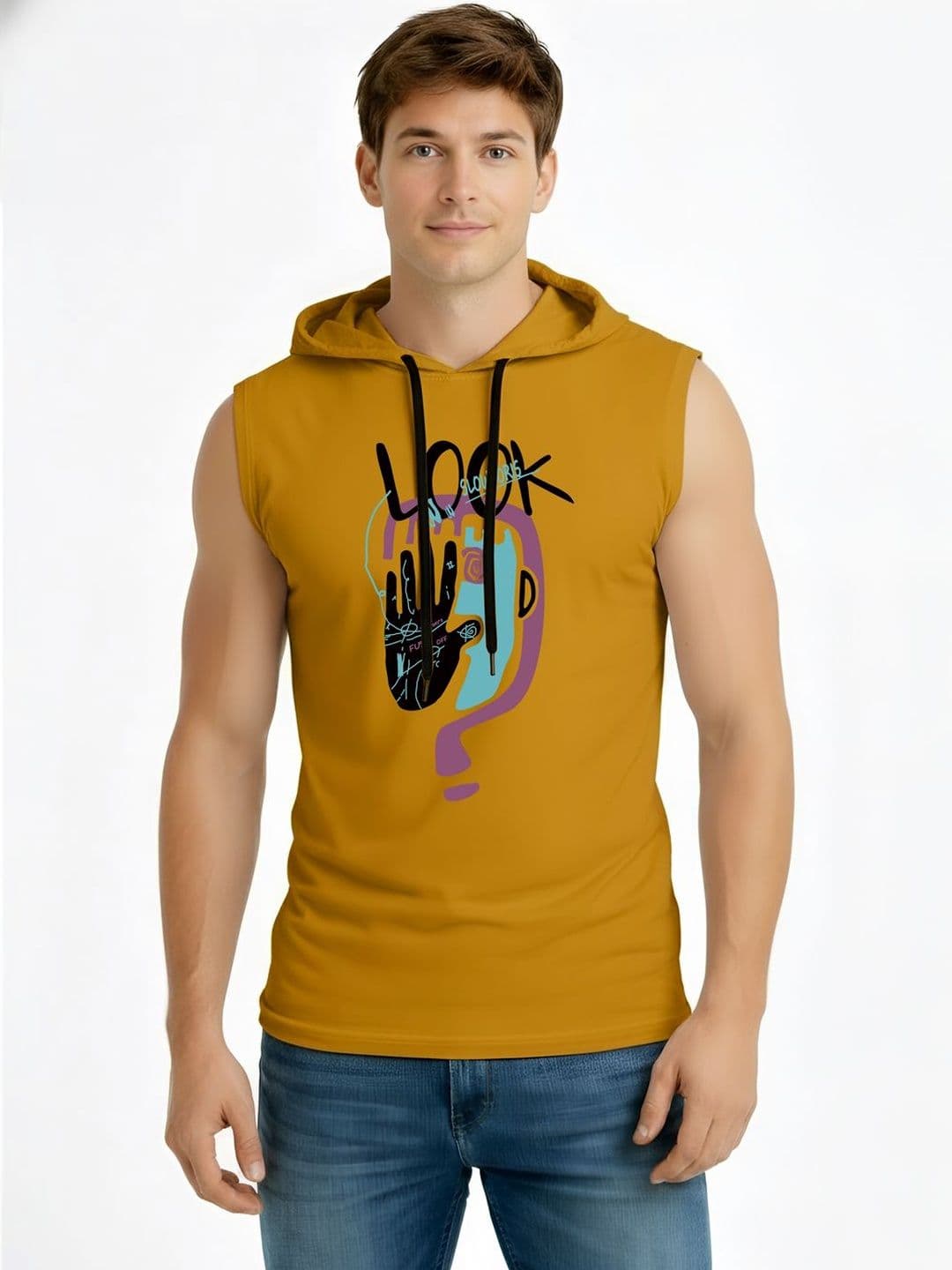 TEEFOX Men Printed Hooded T-shirt - view 1