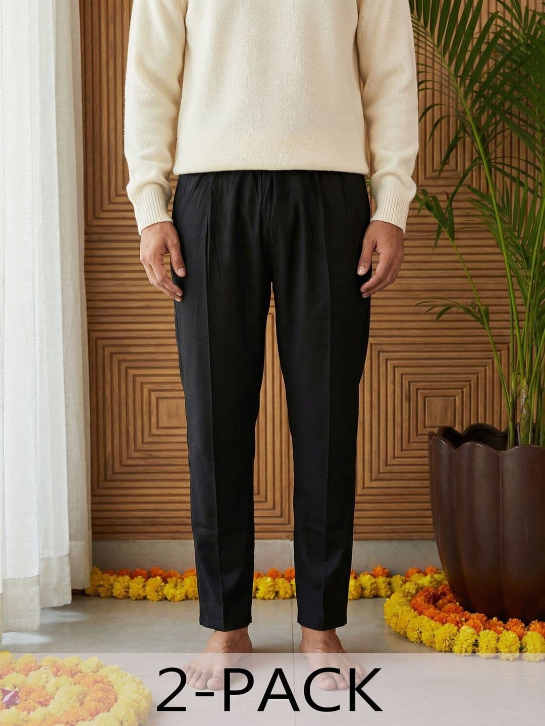 Jompers Men Pack Of 2 Mid-Rise Cotton Lounge Pants - view 1