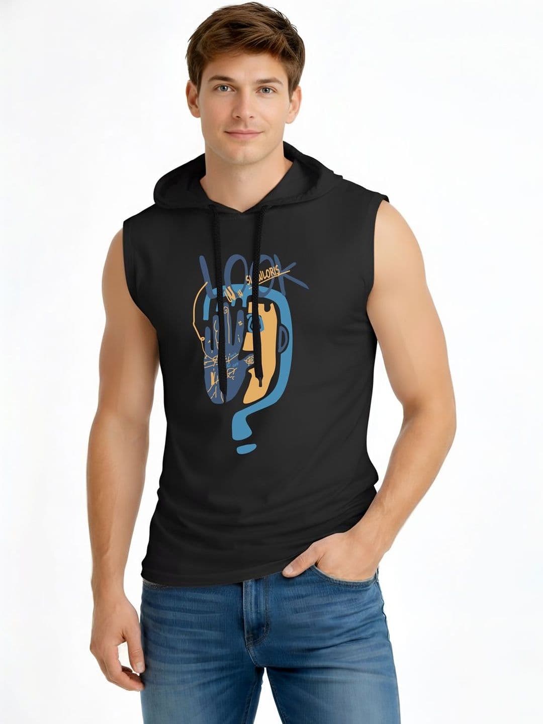 TEEFOX Men Printed Hooded T-shirt - view 1
