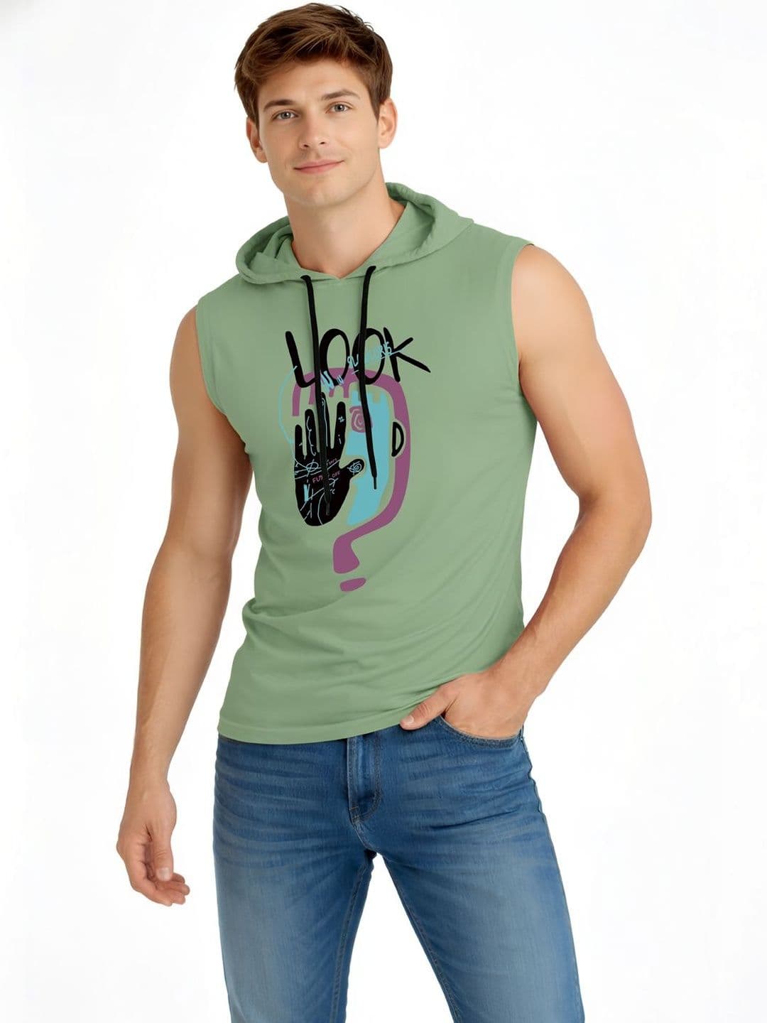 TEEFOX Men Printed Hooded T-shirt - view 1