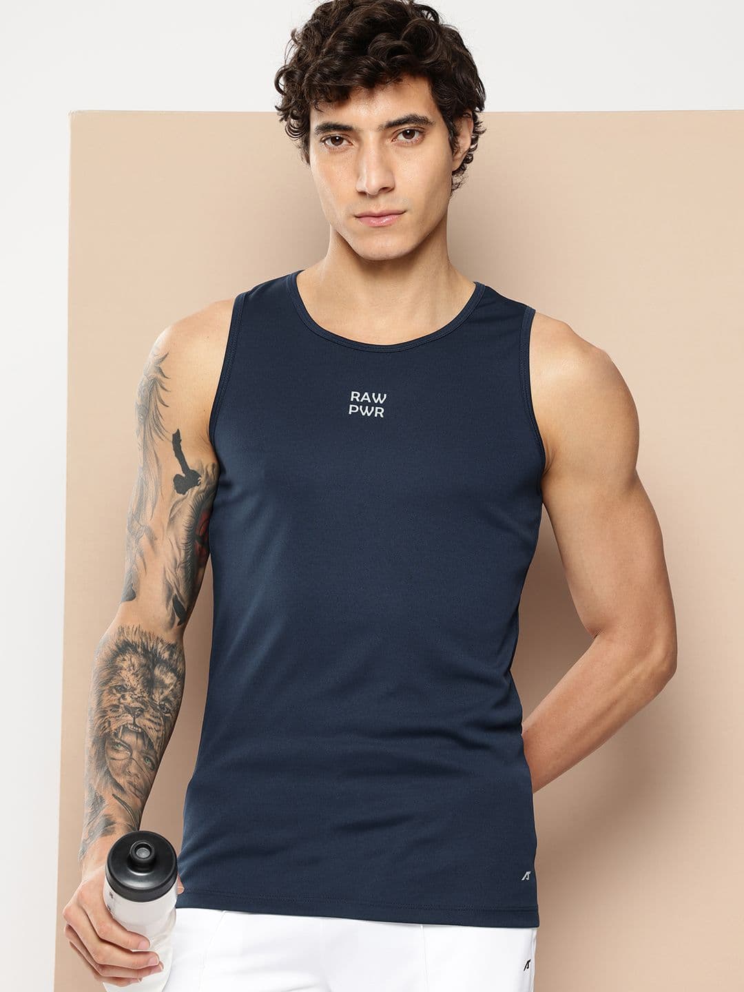 Alcis Slim Fit Typography Printed DryTech+ T-shirt - view 1