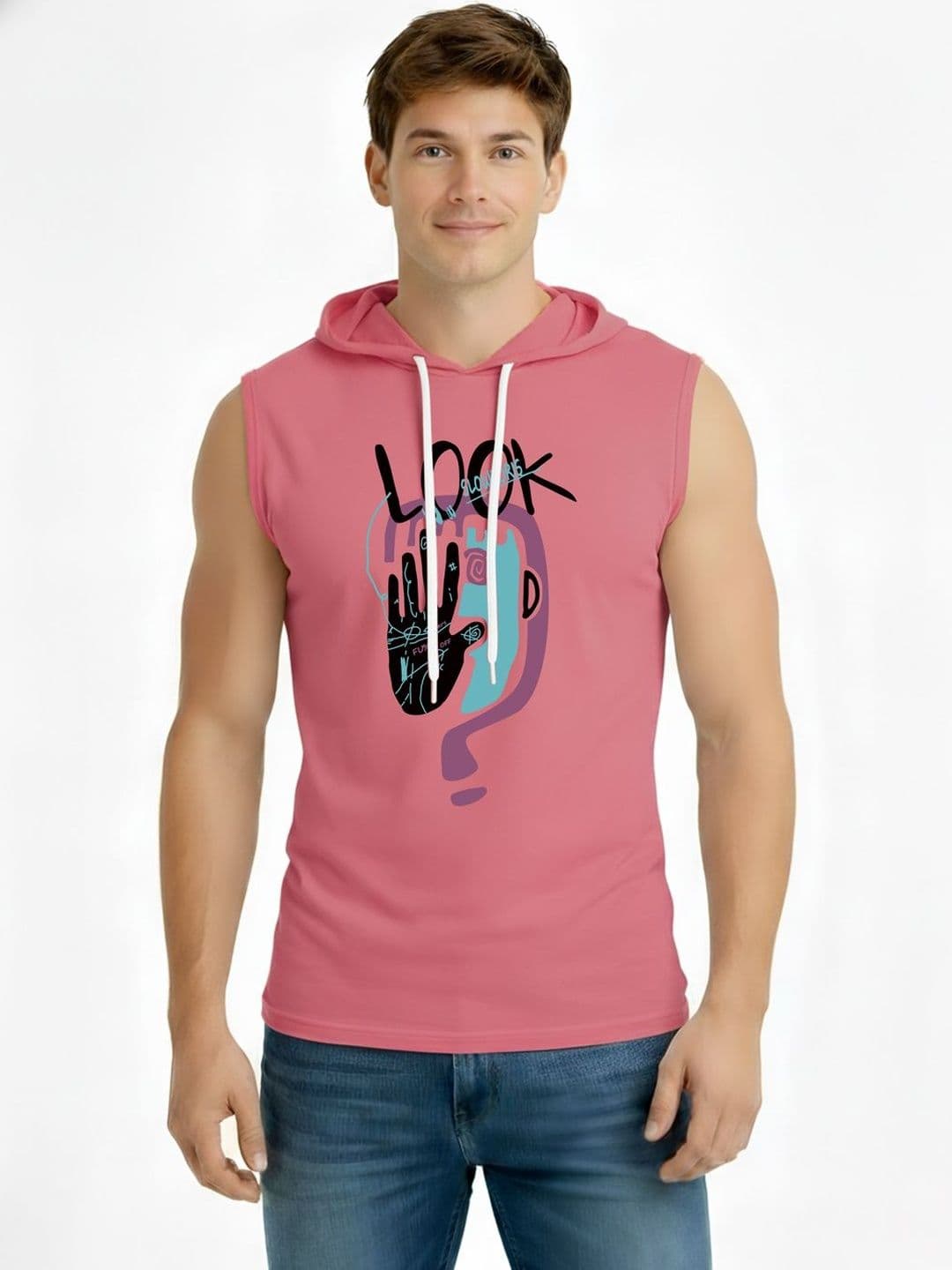 TEEFOX Men Printed Hooded T-shirt - view 1
