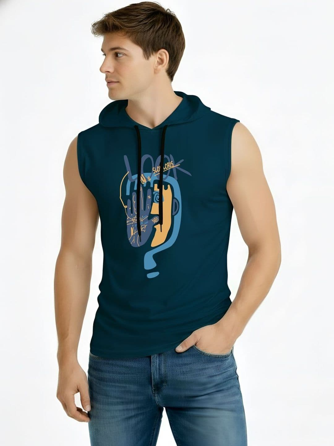 TEEFOX Men Printed Hooded T-shirt - view 1