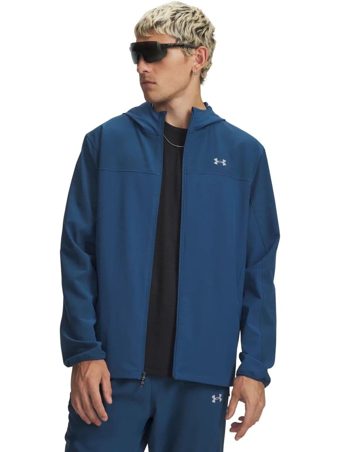 UNDER ARMOUR Velociti Pro Storm Brand Logo Printed Hooded Jacket - view 1