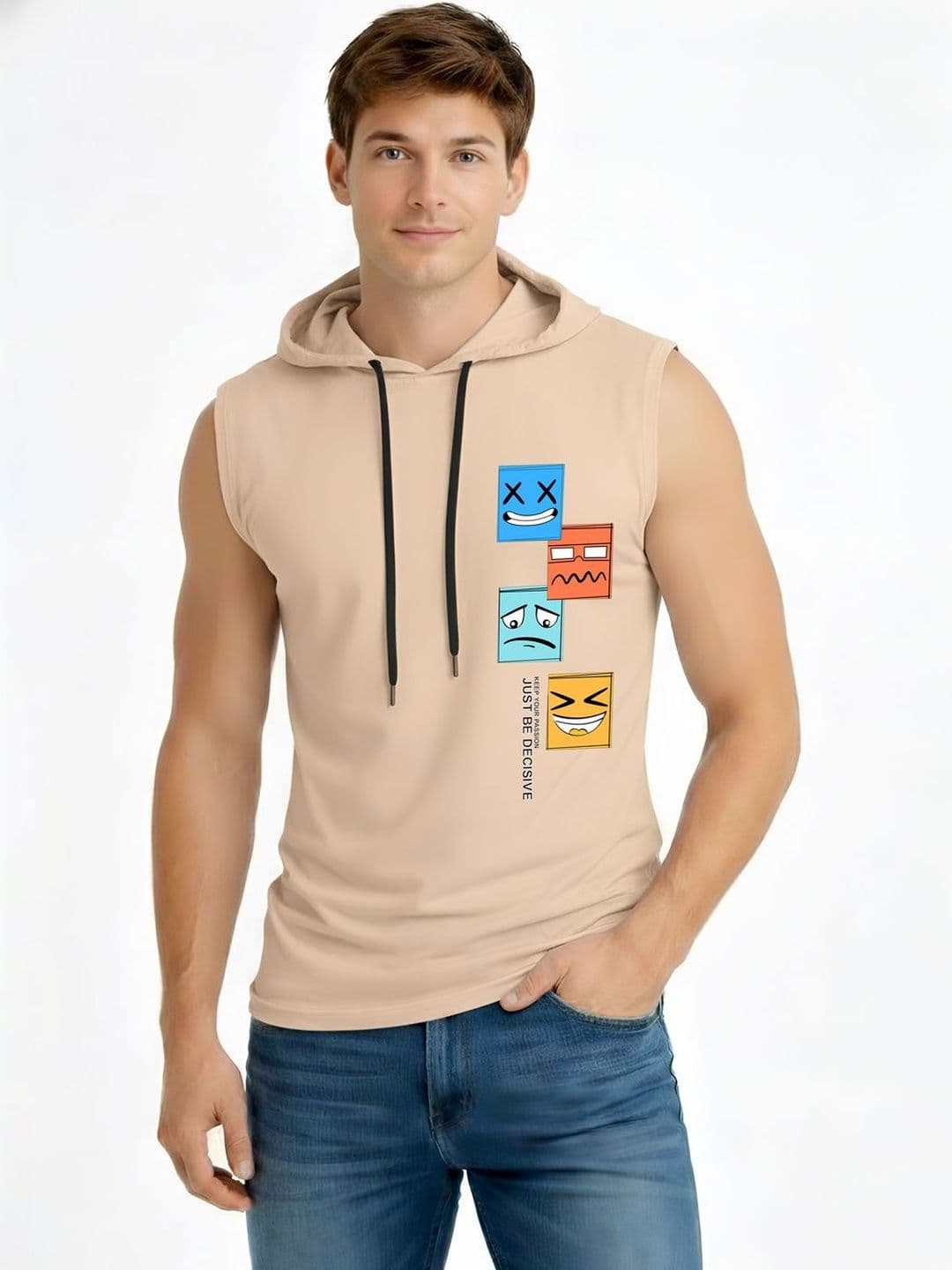 TEEFOX Men Printed Hooded T-shirt - view 1