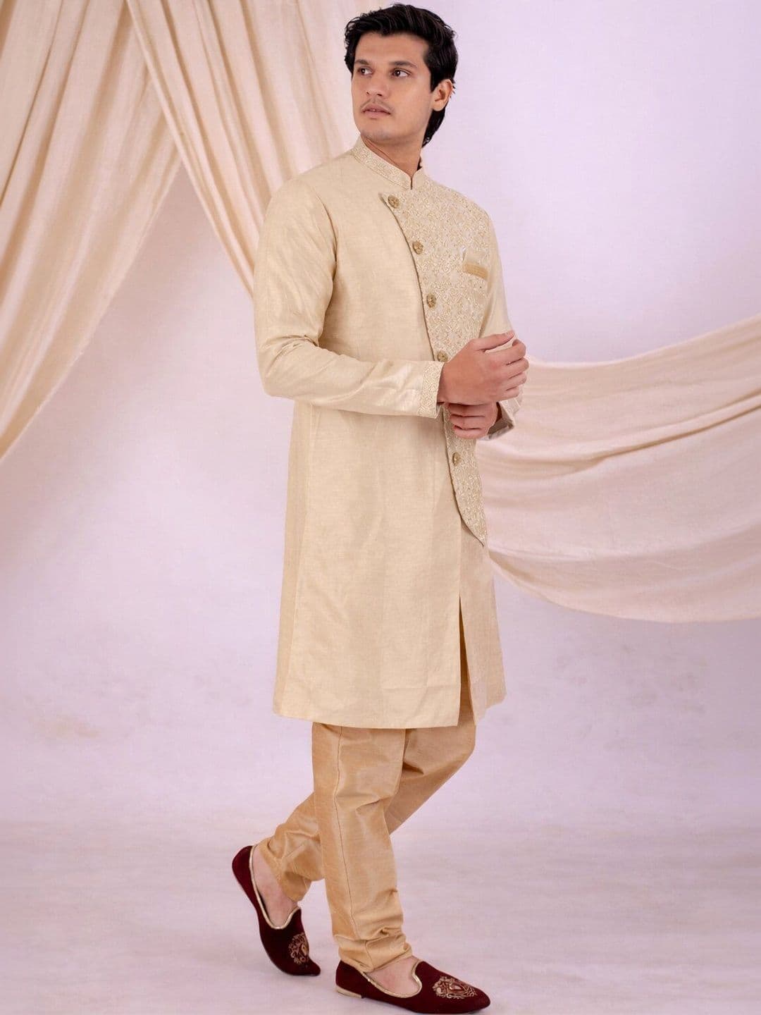 Desibutik Mandarin Collar Sherwani - view 1