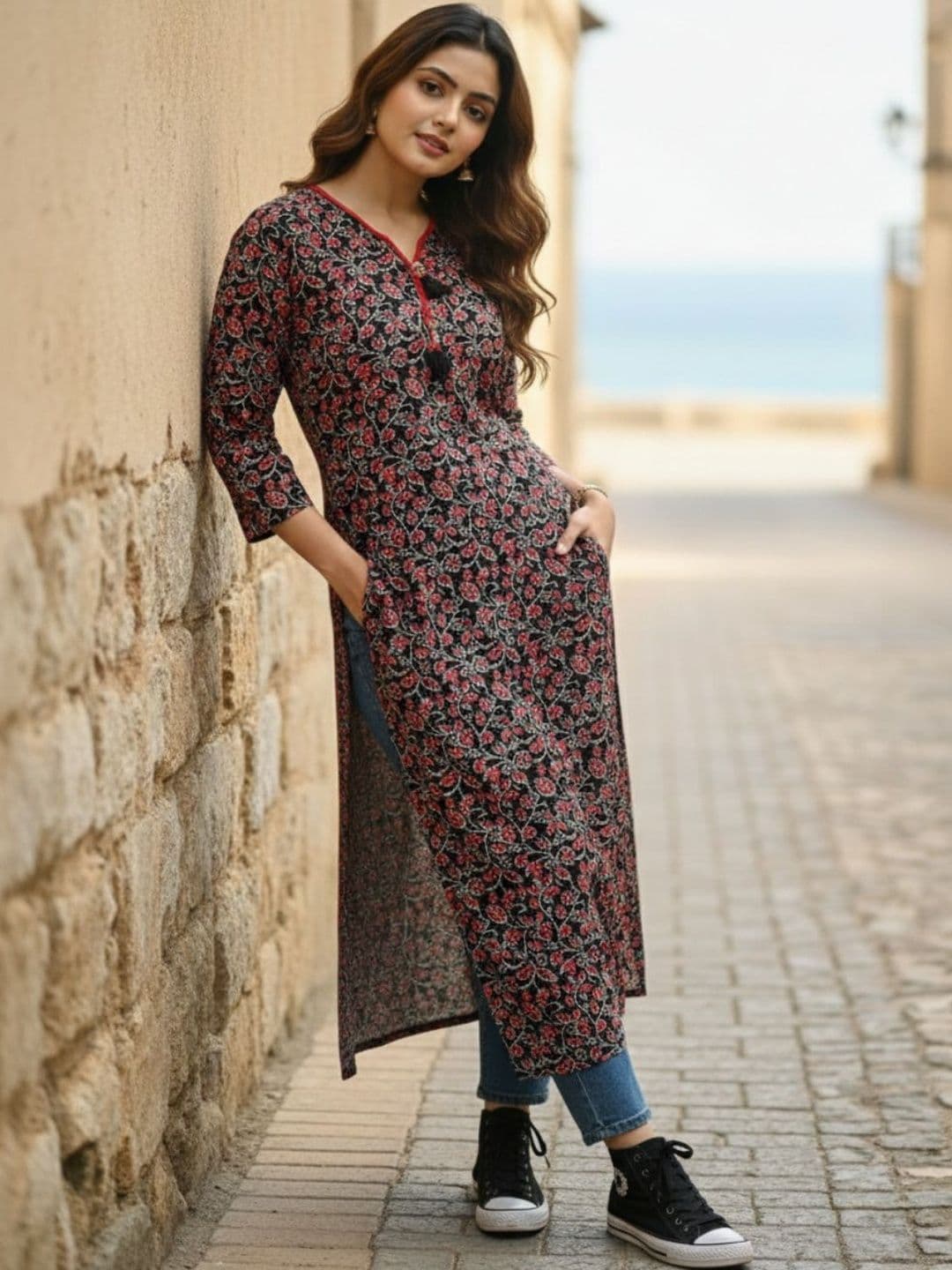 AADVIKA Women Floral Printed Kurta - view 1