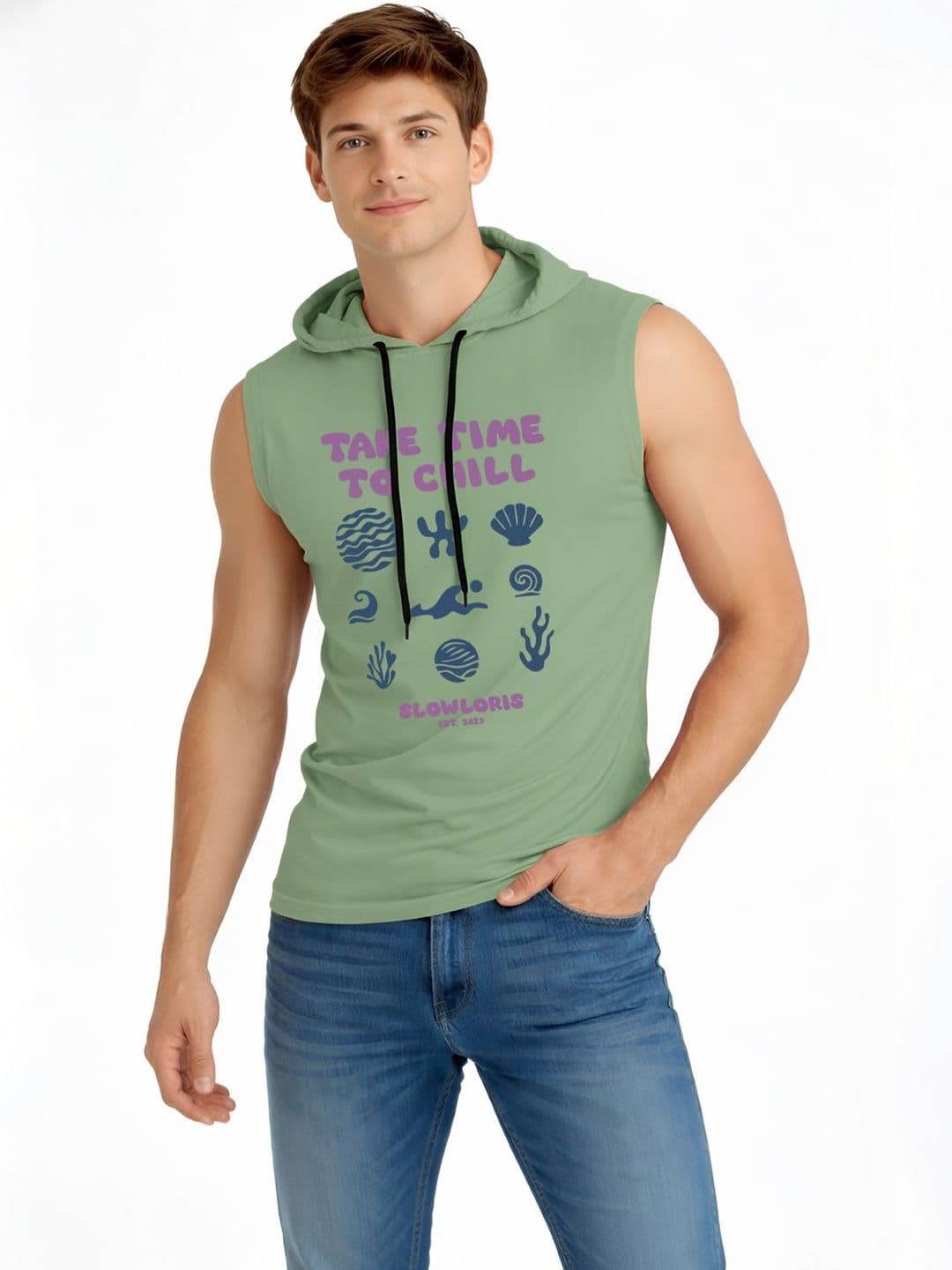 TEEFOX Men Printed Hooded T-shirt - view 1