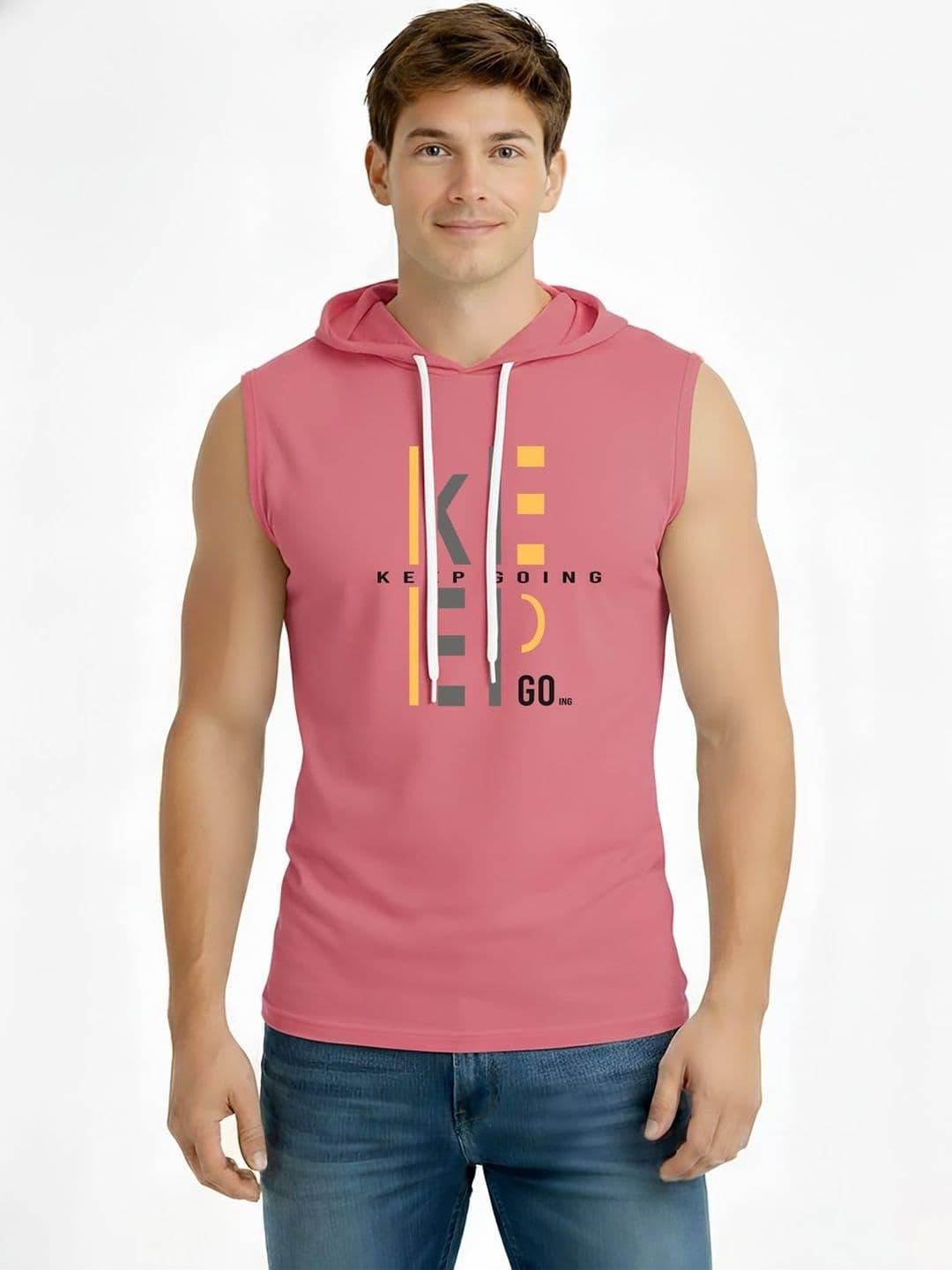 CRYPTIC Men Typography Printed Hooded T-shirt - view 1